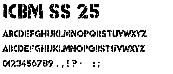 ICBM SS-25 font